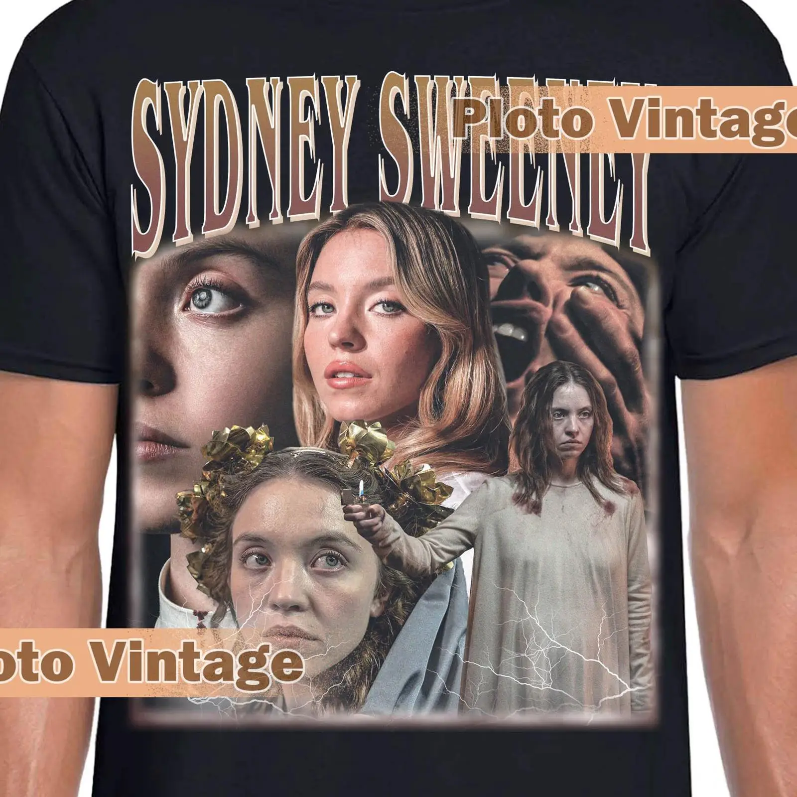 Men'S Fashion Sydney - Vintage Sydney Sweeney Bootleg Tişört Retro