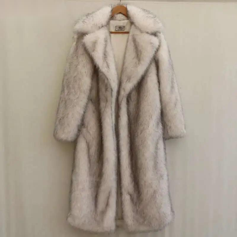 Men'S Fashion X - Erkek Vizon Kürk Ceket Kış Sıcak