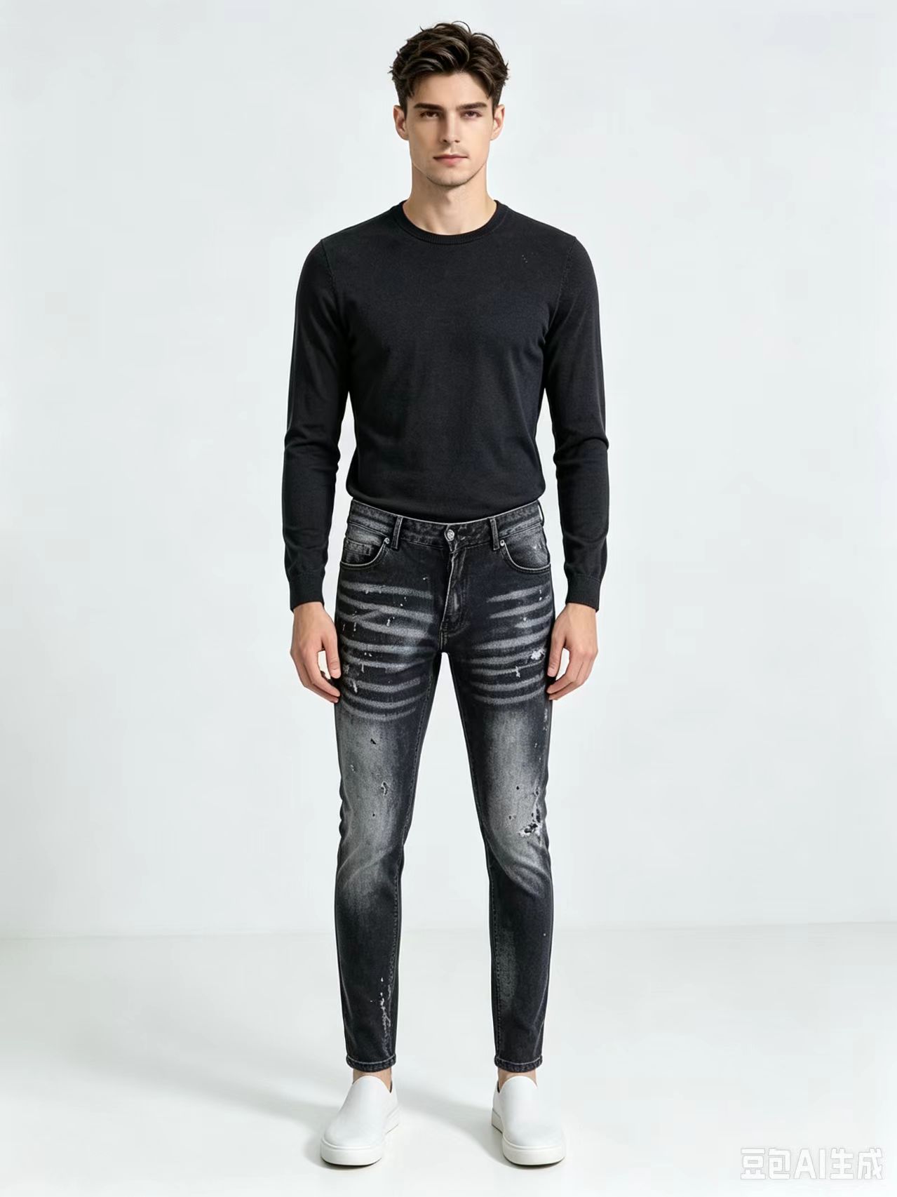 Erkekler İçin Sokak Modası Hip - Men'S Fashion Grey Jeans incelemesi ve fiyatı