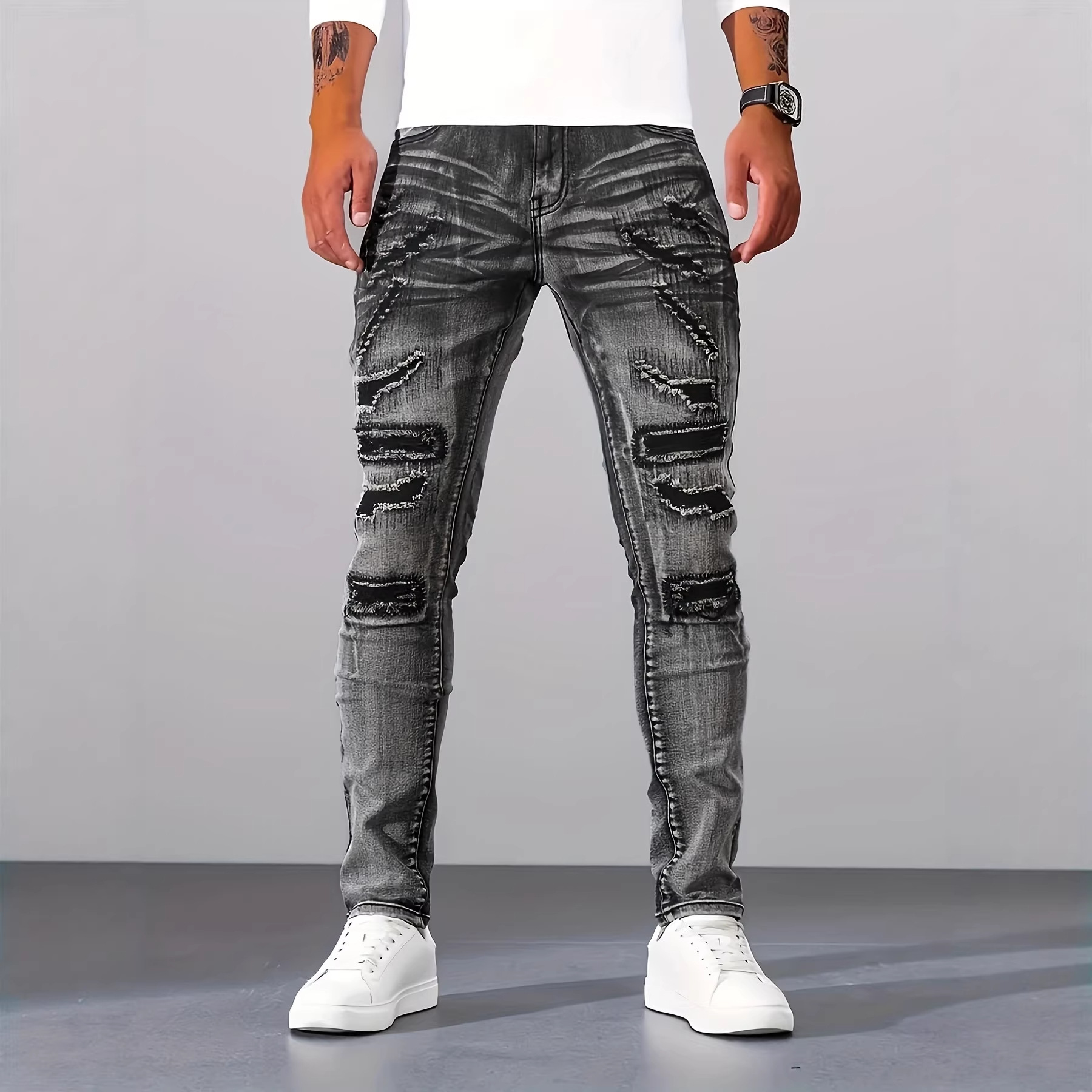 Erkek Gri Dar Kesim Sade Günlü - Men'S Fashion Grey Jeans incelemesi ve fiyatı