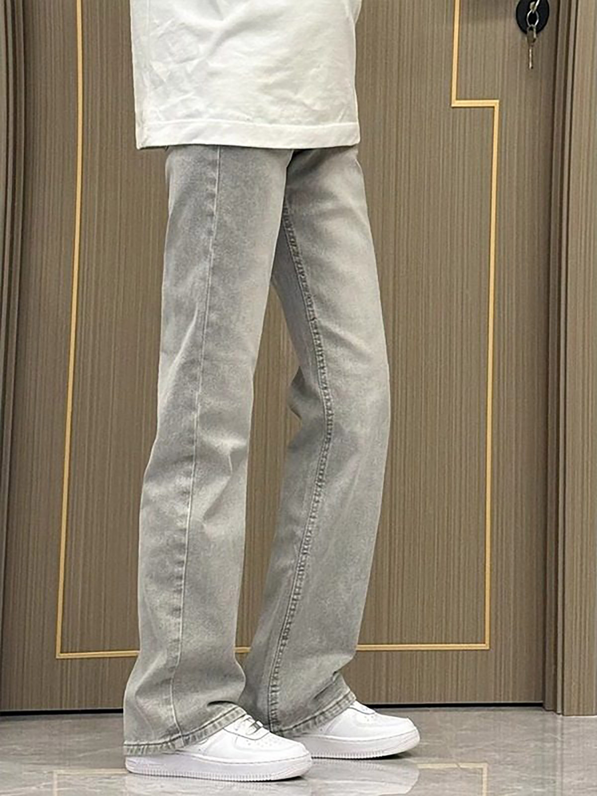 Duman Grisi Düz Paça Dar Kesim - Men'S Fashion Grey Jeans incelemesi ve fiyatı